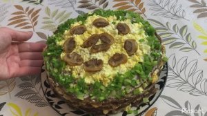 Печёночный торт с грибами! Я НЕ ОЖИДАЛА, ЧТО ЭТО ТАК ВКУСНО!