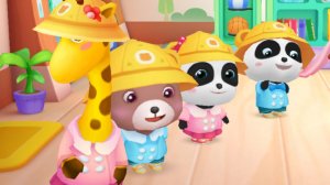 Панда. Панда школьный автобус. Поход в лес. Для детей. Часть 14