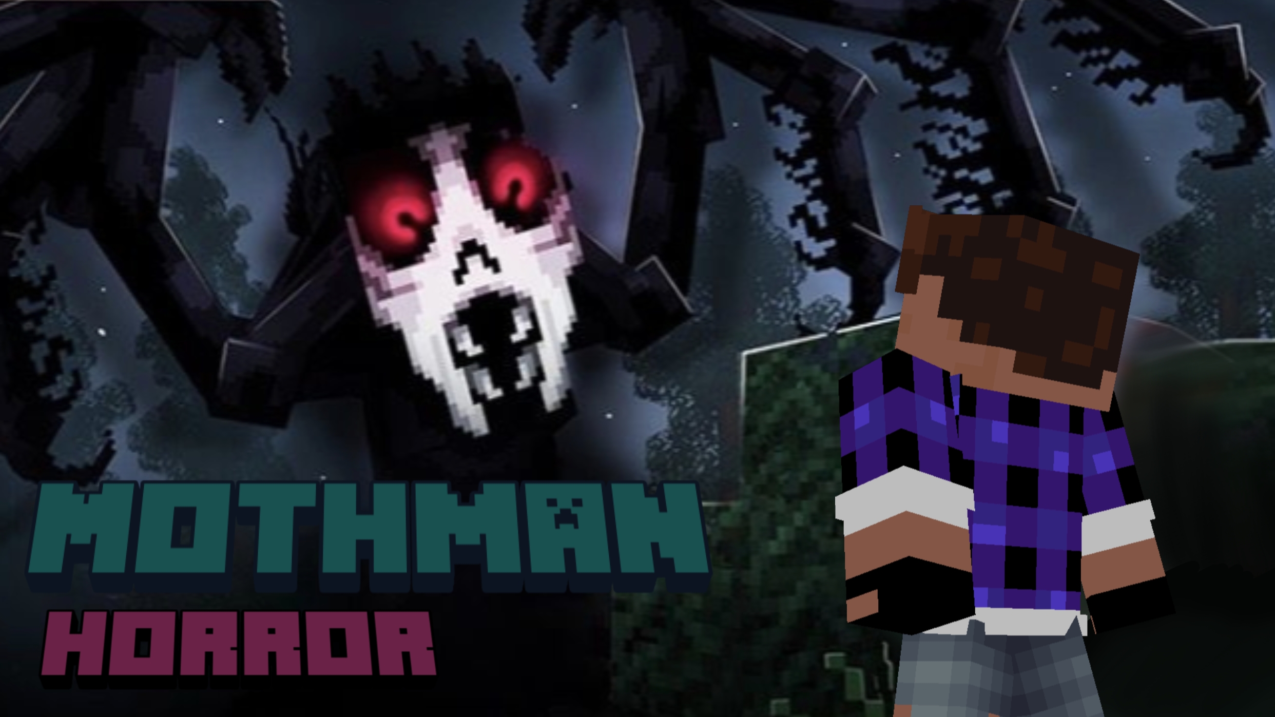 Майнкрафт но человек мотылёк преследует нас в страшном лагере в Майнкрафт Первый хоррор