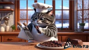 Рецепты от кота-Маркиза. Шоколадно-кокосовое печенье.