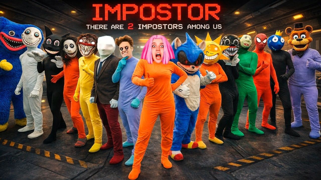 AMONG US С МОНСТРАМИ И СУПЕР ЗЛОДЕЯМИ В РЕАЛЬНОЙ ЖИЗНИ! 