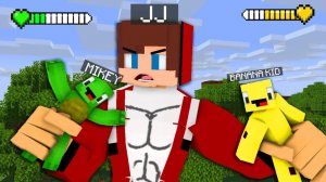 Гигант Джей Джей против Майки и Бананакида. Майнкрафт Мультик