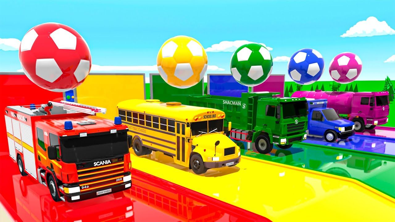 Разноцветные шарики и песенки про акулёнка и пальчиковую семью — детские песенки