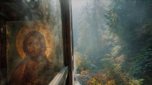 Еду в электричке, солнце на закате..