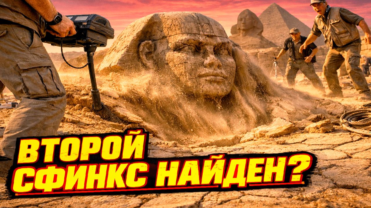 В Египте нашли следы Второго Сфинкса скрытого под песками Гизы рядом с пирамидами?