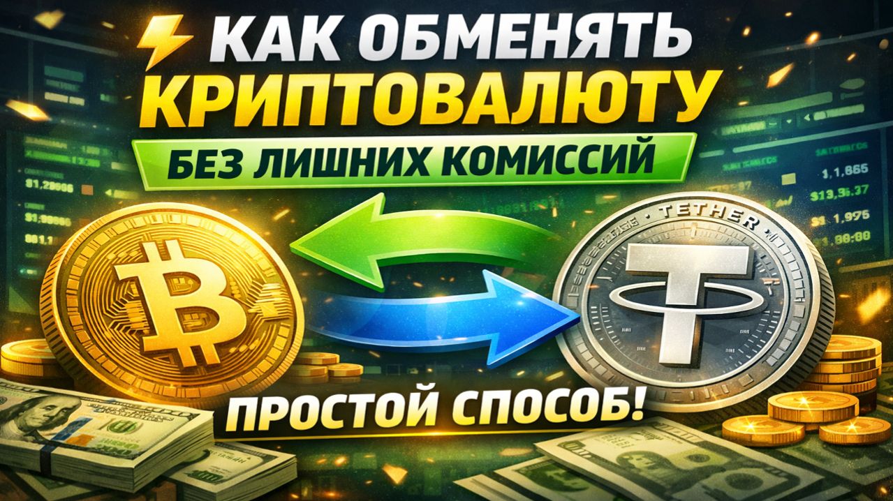 ⚡ Как обменять криптовалюту без лишних комиссий — простой способ