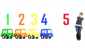 Развивающий мультфильм - учим цифры - 4 машинки. Цифра 4