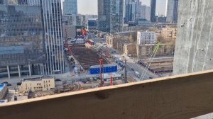Вид с 14 этажа при строительстве Дом Дау