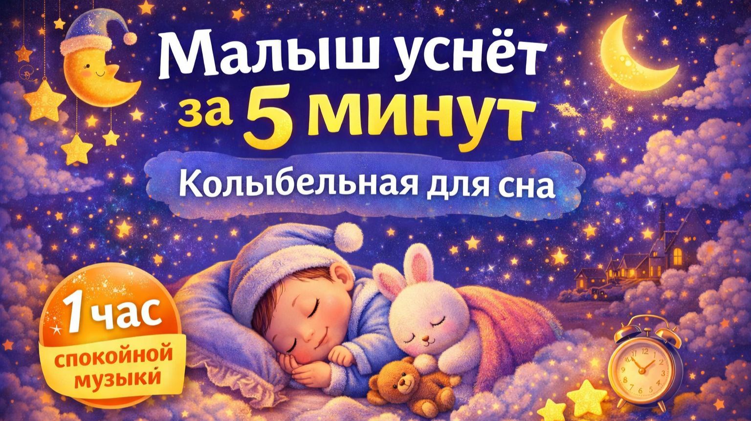 Колыбельная для малышей 🌙 Уснёт за 5 минут | 3,5 часа нежной музыки для сна
