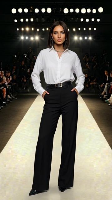 Офисная белая рубашка высокого качества