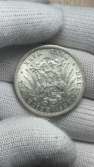 3 марки 1914 Германская империя Пруссия Кайзер Вильгельм 2 Мундир #1