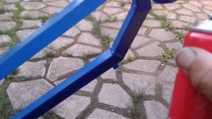 Самодельный электровелосипед с переделанной рамой.