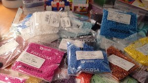 распаковка нового бисера/обзор бисера(много новых цветов)/обзор покупок/ мои хобби и увлечения 🌷✨💕