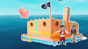 Влад А4 Гигантская КАРТОННАЯ ЛОДКА Челлендж ! в игре рафт