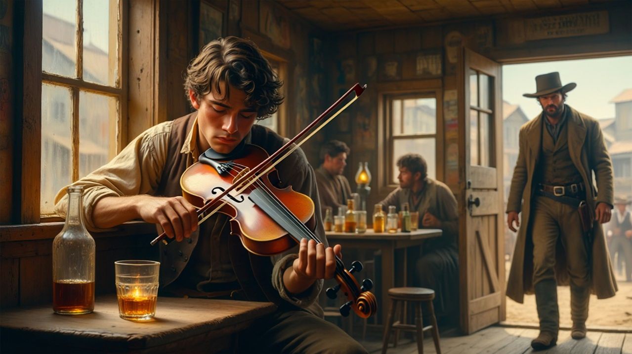Он вошёл в салун… не подозревая, кто играет на скрипке