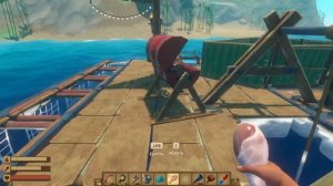 Raft спасаем петуха с острова