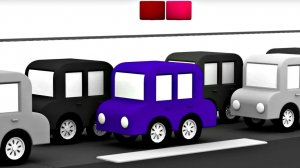 3D музыкальный мультфильм 4 машинки. Песенка про машинки. Пробка.
