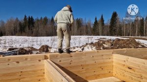 Сколько по времени строить дом из бруса. Сруб.