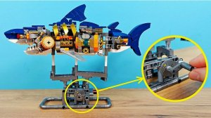 Собрал подвижную Акулу робот из китайского LEGO! Механическая Акула