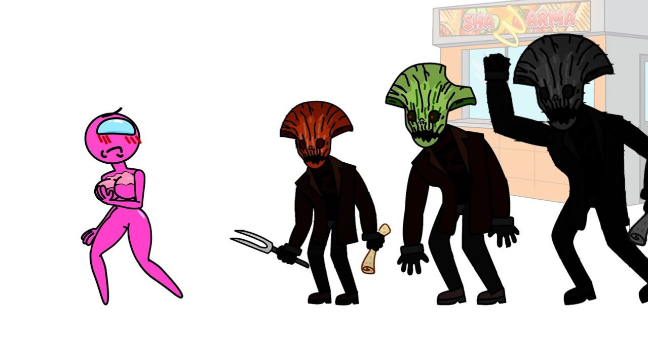 Подружка Амонгуса ПРОТИВ Киоска Шаурмы РОБЛОКС