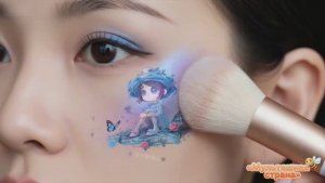 АСМР макияж. Залипательный мультяшный макияж.