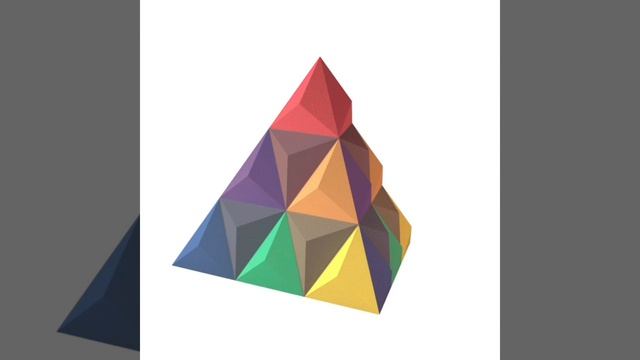 Цветовая модель Пирамида на основе первичной триады. Автор Натали Юдина