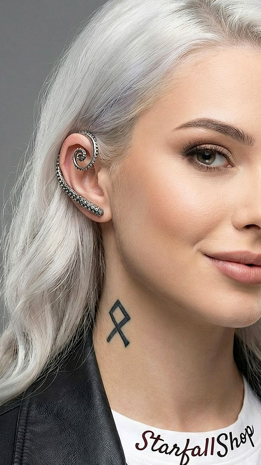 Моносерьга-каффа на ухо "Тентакля кракена" от StarfallShop