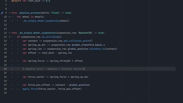 Custom Raycast Vehicle Physics in Godot |  Suspensions