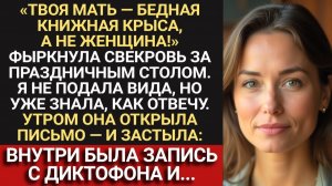 Свекровь унизила мою мать при всех. Наутро к ней в дверь постучали и вручили письмо, в котором