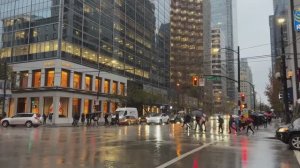 Прогулка под дождем по центру Ванкувера, Канада☔⛈️