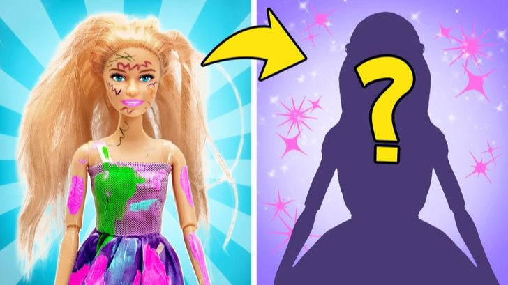 Преображение старой куклы: новый образ своими руками 🤩