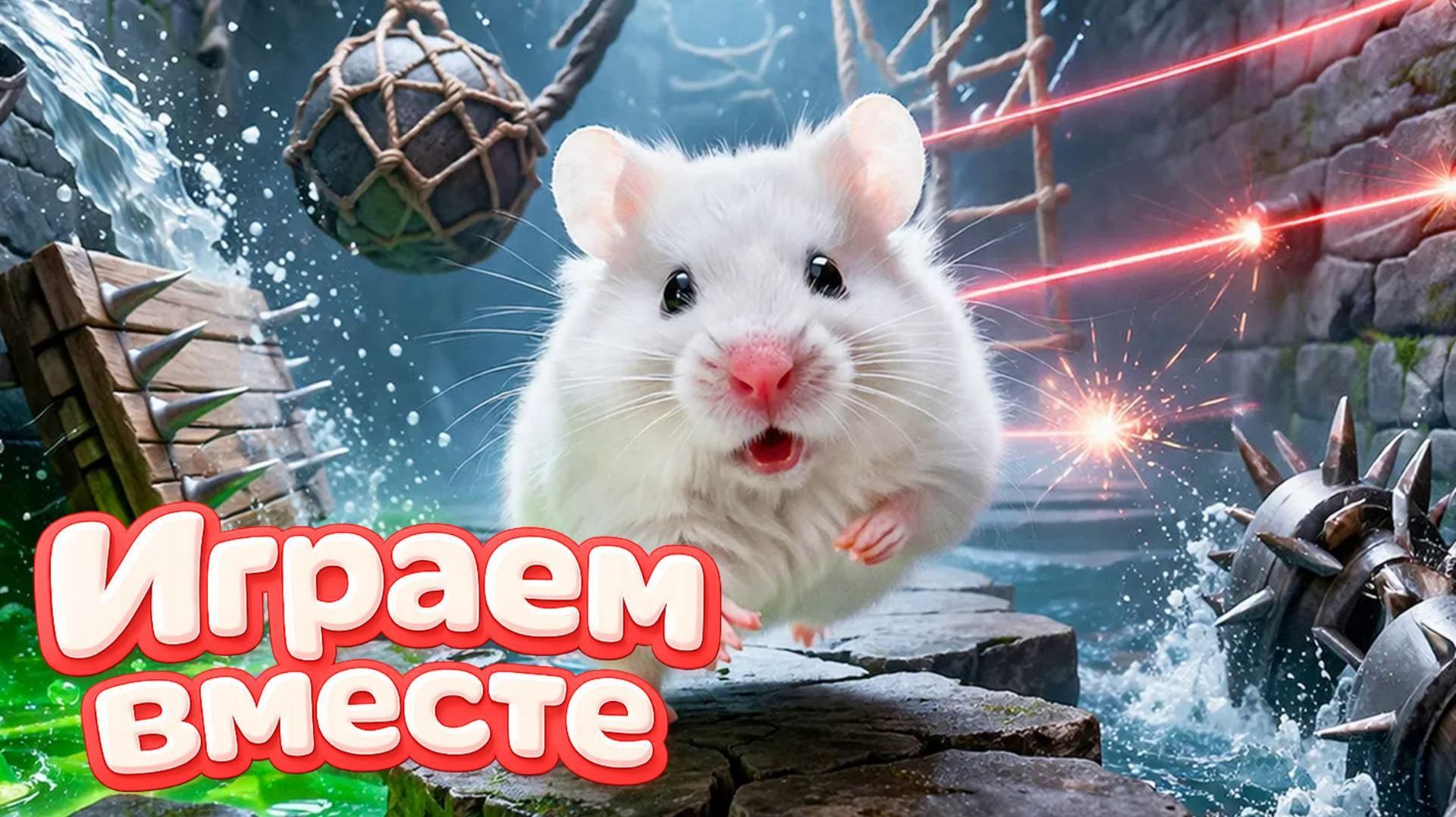 ХОМЯК ВЫБИРАЕТСЯ ИЗ СЕКРЕТНОЙ ХОМЯЧЕЙ ТЮРЬМЫ ! Играем ВМЕСТЕ ! Помогаем выбраться из лабиринта!ч.2