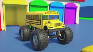 Колеса на автобусе - Обмен колесами - Песенка про семью пальчиков - видео для детей и малышей