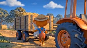 🍿 Фермер-обезьяна чинит трактор и перемещает лошадь, а также бережный уход