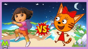 Три Кота против Даши-Путешественницы.Соревнования Котиков и Гонки по Джунглям.Кто Быстрее