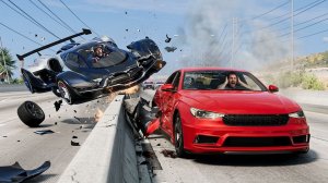 BeamNG Drive - Аварии с высокоскоростным движением автомобилей