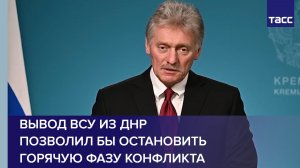 Песков: вывод ВСУ из ДНР позволил бы остановить горячую фазу конфликта