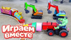 МУЛЬТИКИ ПРО СУПЕРГЕРОЕВ И ИГРУШКИ ДЛЯ ДЕТЕЙ 🚧 СТРОИМ ВМЕСТЕ ИГРУШЕЧНЫЙ ДОМИК ДЛЯ ХАЛКА!ч.2