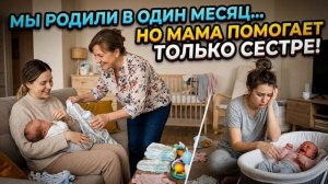 Мы с сестрой родили в один месяц, но мама бегает помогать только к ней