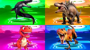 Coffin Dance Динозавры 386 уровень - Мультики про Динозавров | МУЛЬТФИЛЬМЫ ДИНОЗАВРЫ в Tiles Hop