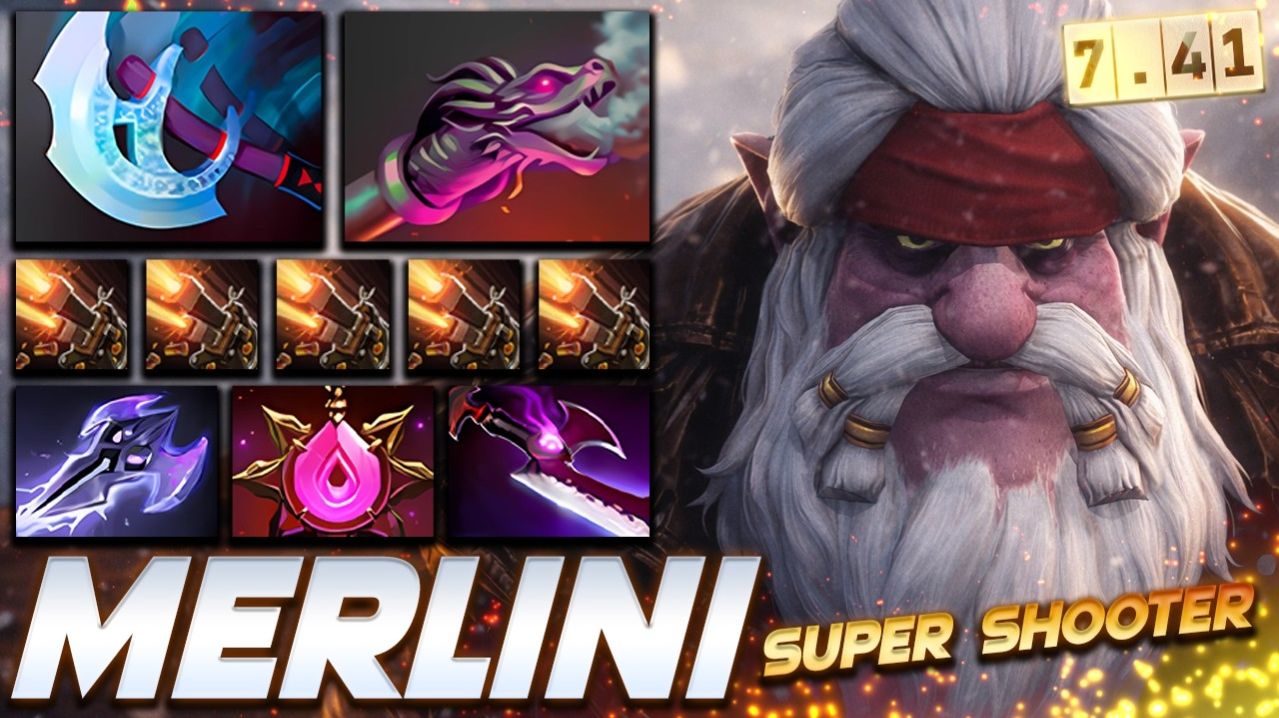 [7.41] Merlini Sniper Super Shooter — профессиональный геймплей в Dota 2 [Смотри и учись]
