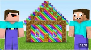 НУБ И ПРО НАШЛИ РАДУЖНЫЙ ДОМ В МАЙНКРАФТ ! НУБИК В ГОРОДЕ И ТРОЛЛИНГ ЛОВУШКА В MINECRAFT