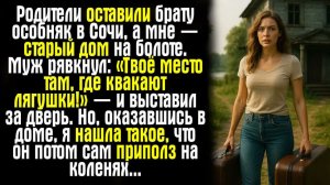 Истории из жизни. Родители оставили брату особняк в Сочи, а мне — старый дом на болоте. Муж рявкнул