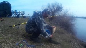 Весенний семейный выезд за щукой на ерик Петлеватый.