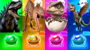 Coffin Dance Динозавры 389 уровень - Мультики про Динозавров | МУЛЬТФИЛЬМЫ ДИНОЗАВРЫ в Tiles Hop