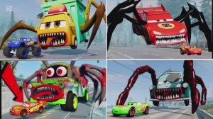 МАШИНКИ МУЛЬТИК: Монстр Маквин на Паучьих Ногах против Монстров 🏎️ ВЕСЕЛАЯ БИТВА ПАУКОВ