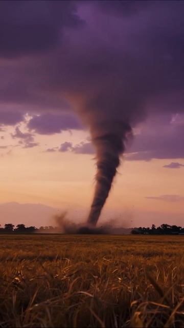 Ураган в поле: природа в действии #торнадо #природа #пейзаж