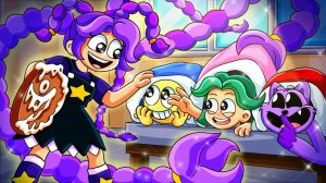 Поппи Плейтайм ПОПАЛА на МАЛЬЧИШЕСКУЮ ВЕЧЕРИНКУ с НОЧЕВКОЙ 1 мультик - Poppy Playtime