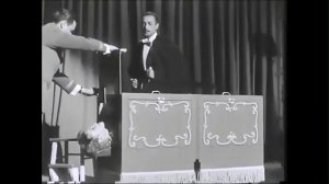 MAGICIANS sawing a woman in half big box 1952