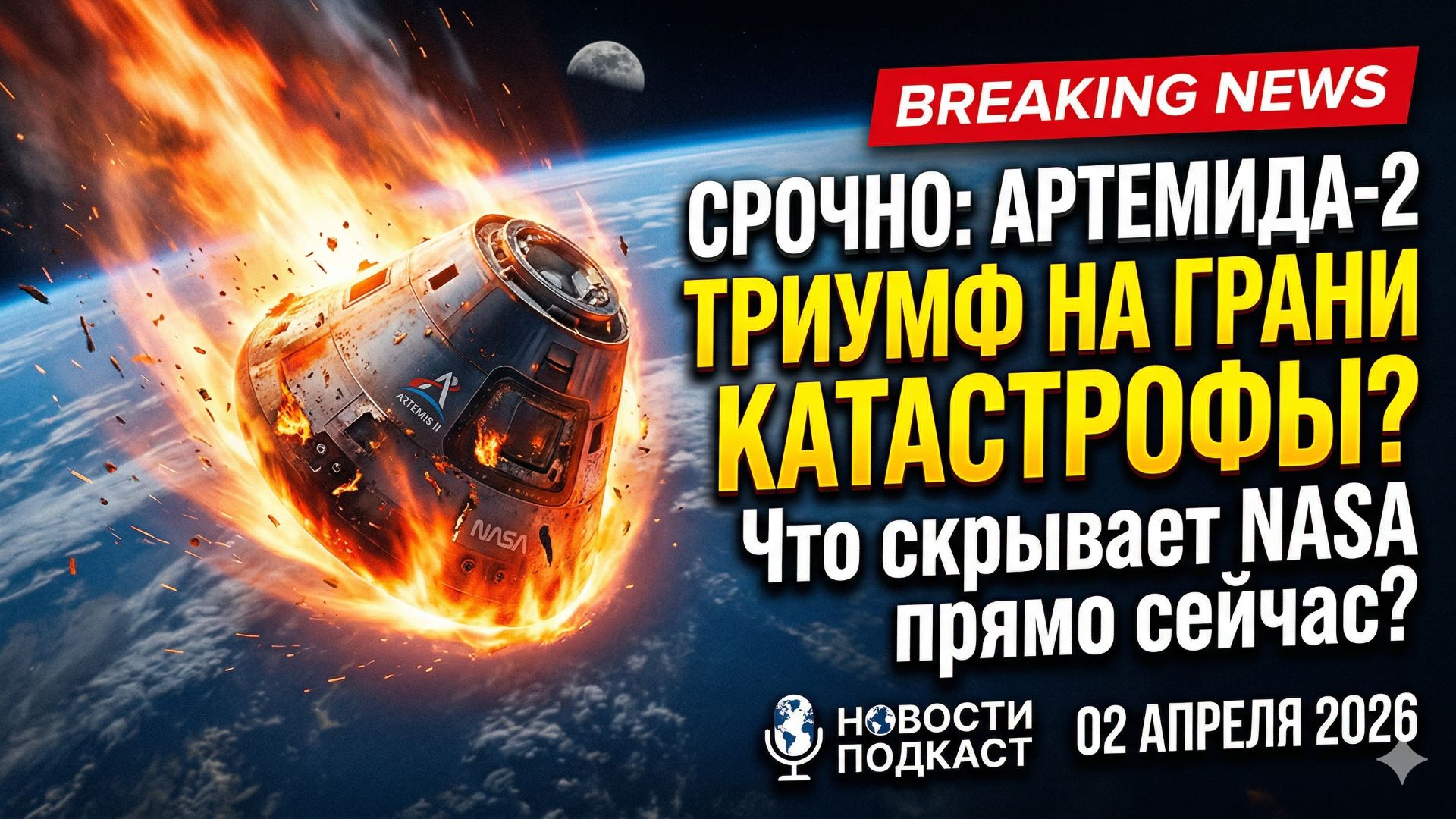 СРОЧНО: Что скрыло NASA во время вчерашнего пуска на Луну? Аномалии Ориона и скрытая угроза.